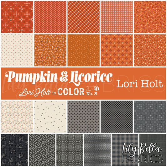 Pumpkin and Licorice Fabric Collection by Lori Holt for Riley Blake Designs at Lily Bella Fabrics