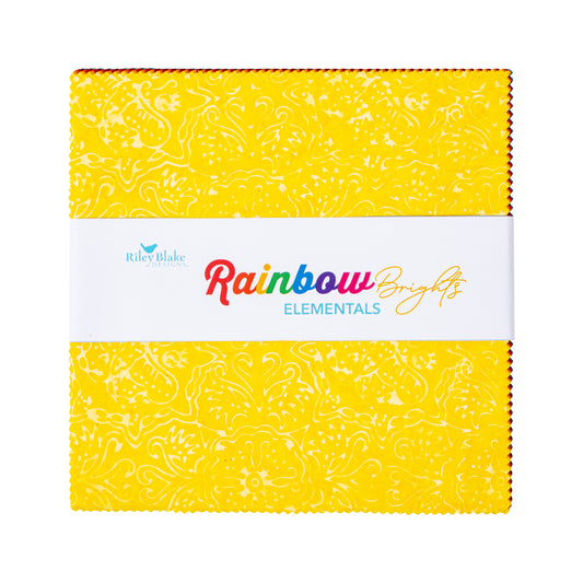 Rainbow Brights Elementals Expressions Batiks 10 Inch Stacker (42 pieces) by  for Riley Blake Designs (10-21701-42)
