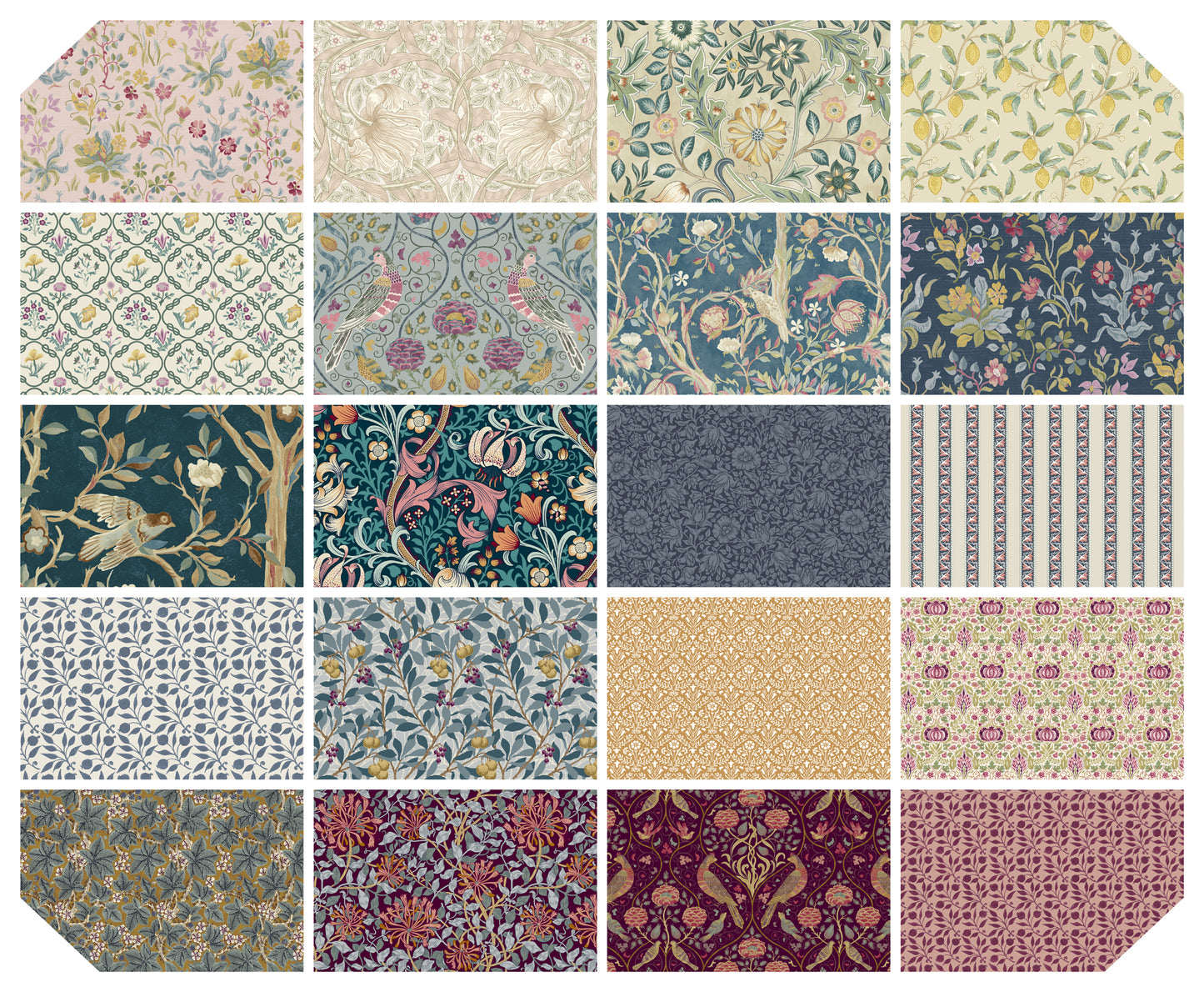 Red House Fat Quarter Bundle (20 pieces) by The Original Morris and Co. for FreeSpirit Fabrics (FB4FQWM.REDHOUSE)