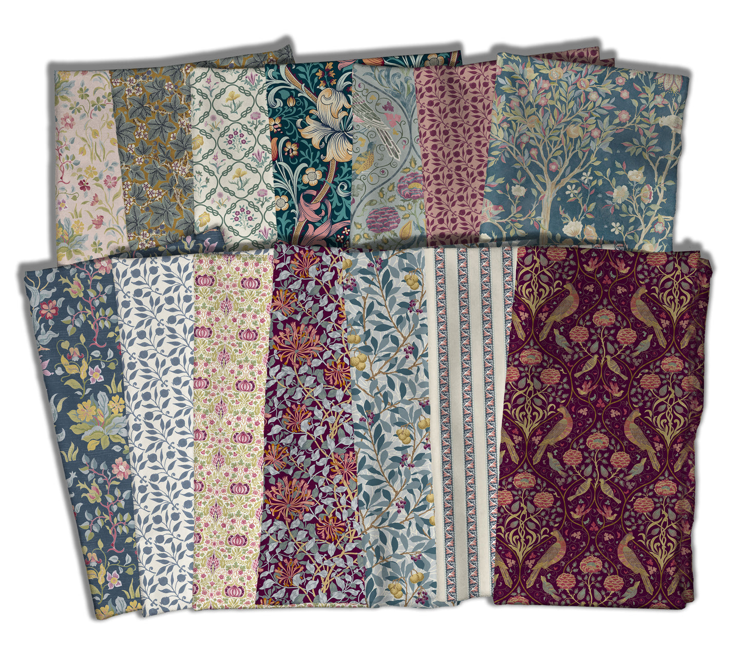 Red House Fat Quarter Bundle (20 pieces) by The Original Morris and Co. for FreeSpirit Fabrics (FB4FQWM.REDHOUSE)