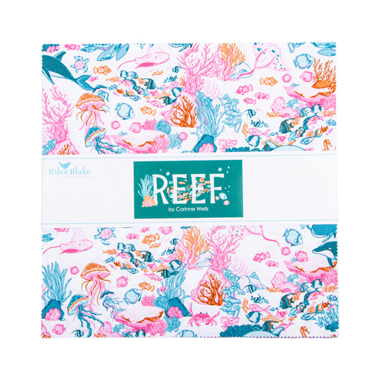 Reef 10 Inch Stacker (42 pieces) by Corinne Wells for Riley Blake Designs (10-17270-42)