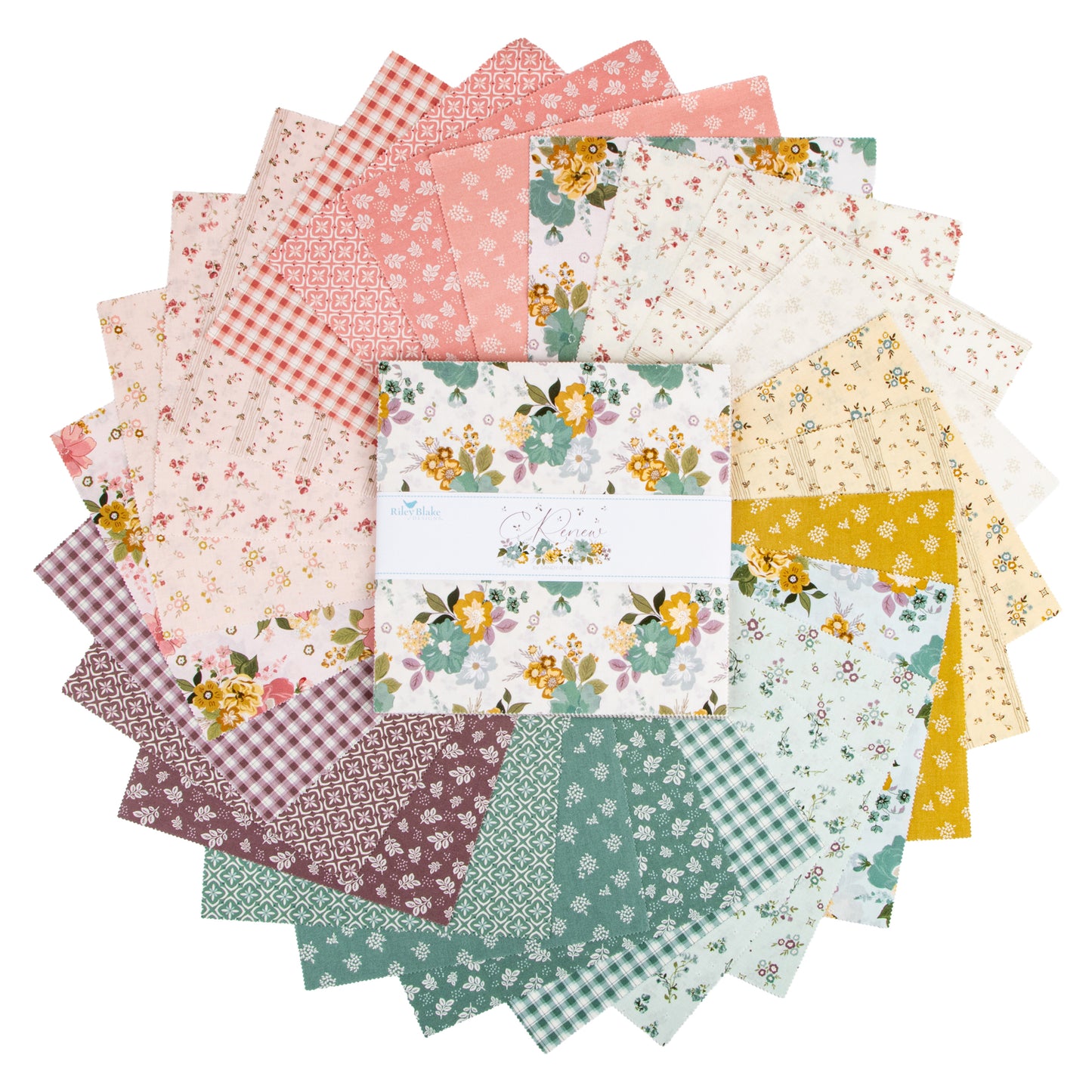 Renew 10 Inch Stacker (42 pieces) by Sandy Gervais for Riley Blake Designs (10-17280-42)
