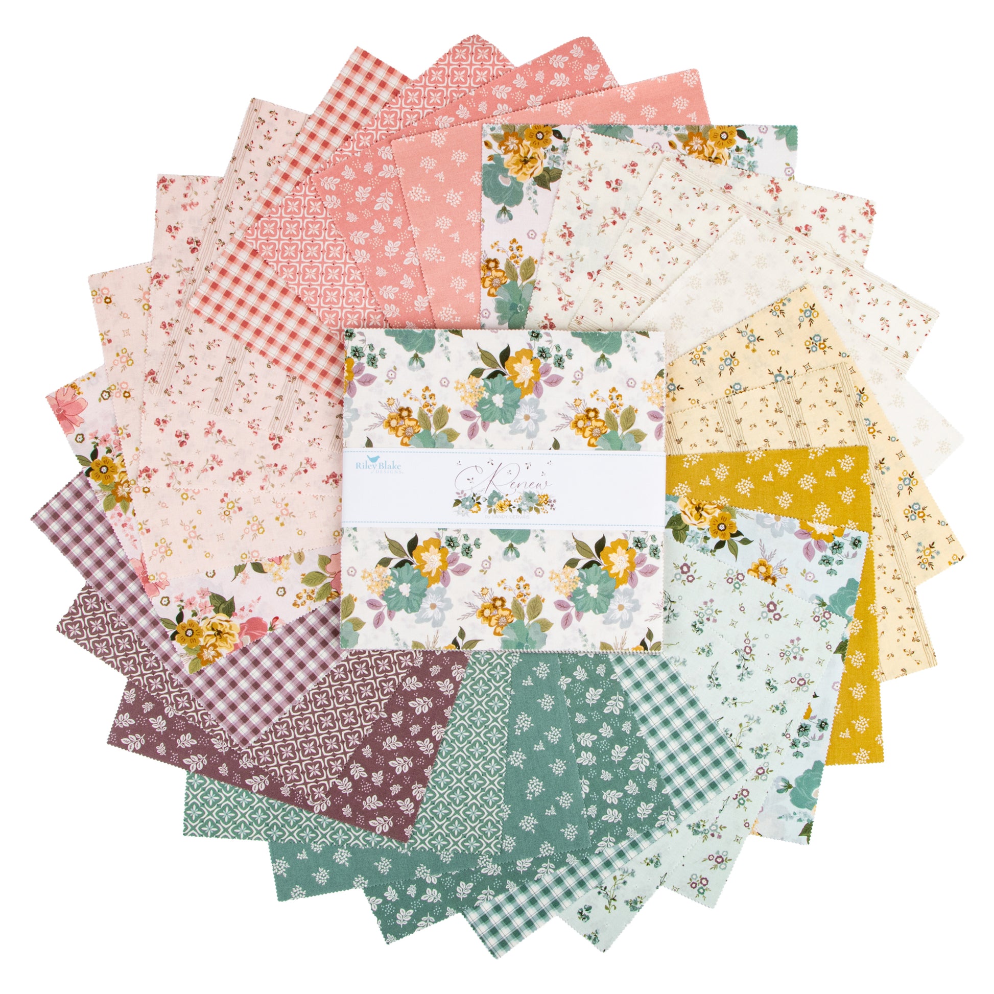 Renew 10 Inch Stacker (42 pieces) by Sandy Gervais for Riley Blake Designs (10-17280-42)