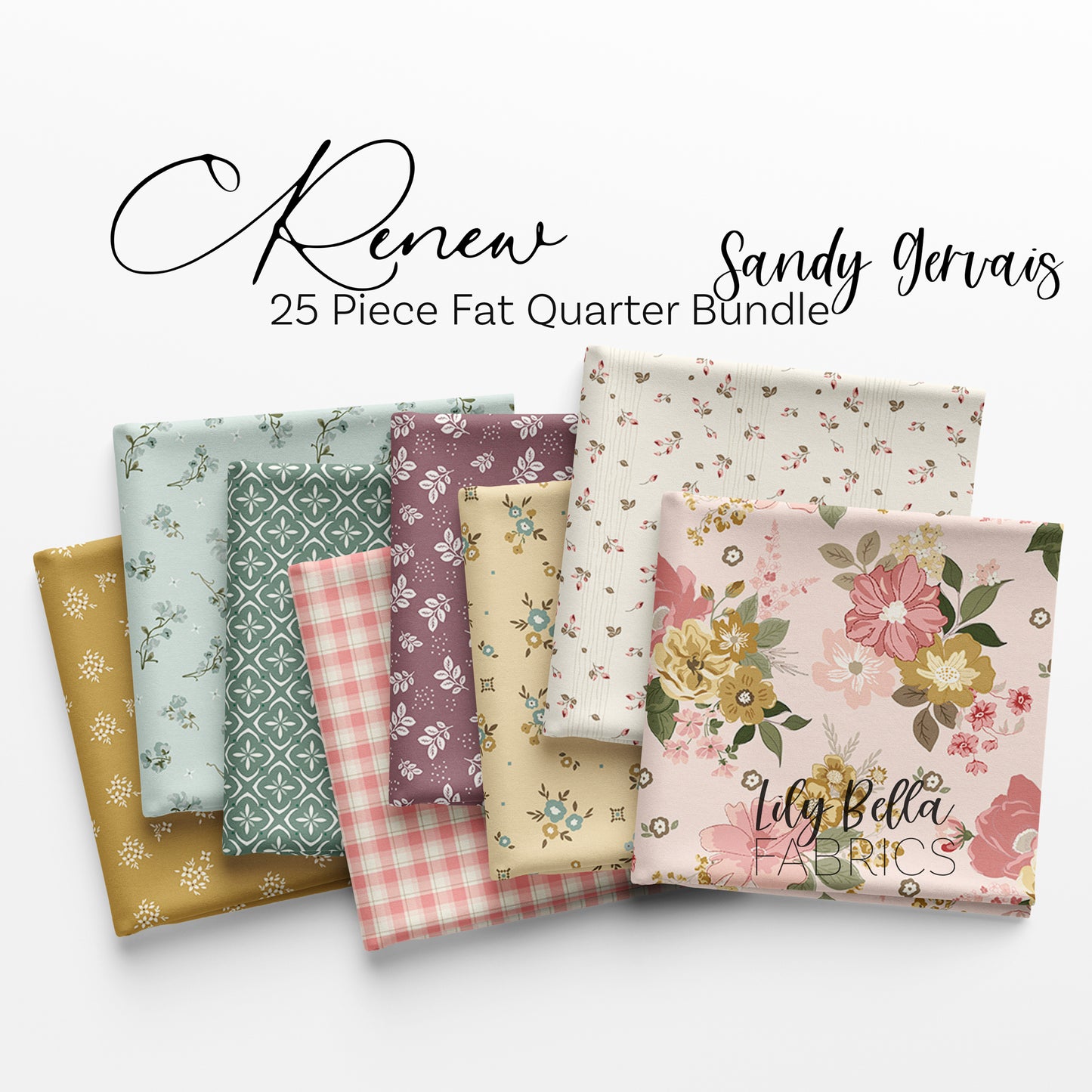 Renew Fat Quarter Bundle (25 pieces) by Sandy Gervais for Riley Blake Designs (FQ-17280-25)