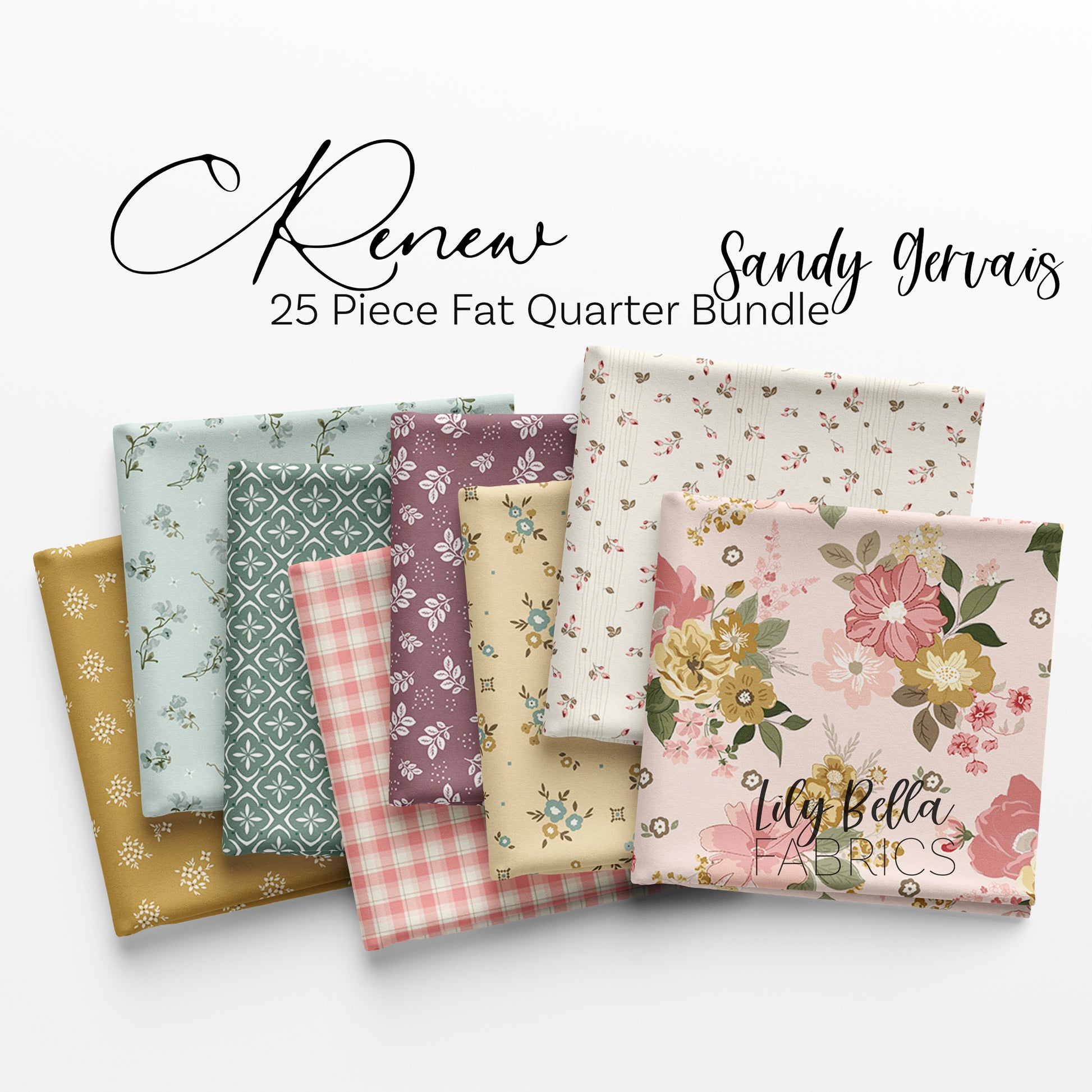 Renew Fat Quarter Bundle (25 pieces) by Sandy Gervais for Riley Blake Designs (FQ-17280-25)