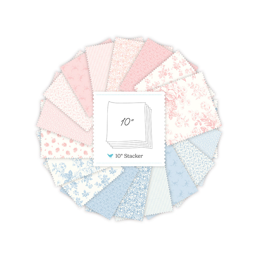 Rosewater Cottage 10 Inch Stacker (42 pieces) by Laura Ashley for Riley Blake Designs (10-18810-42)