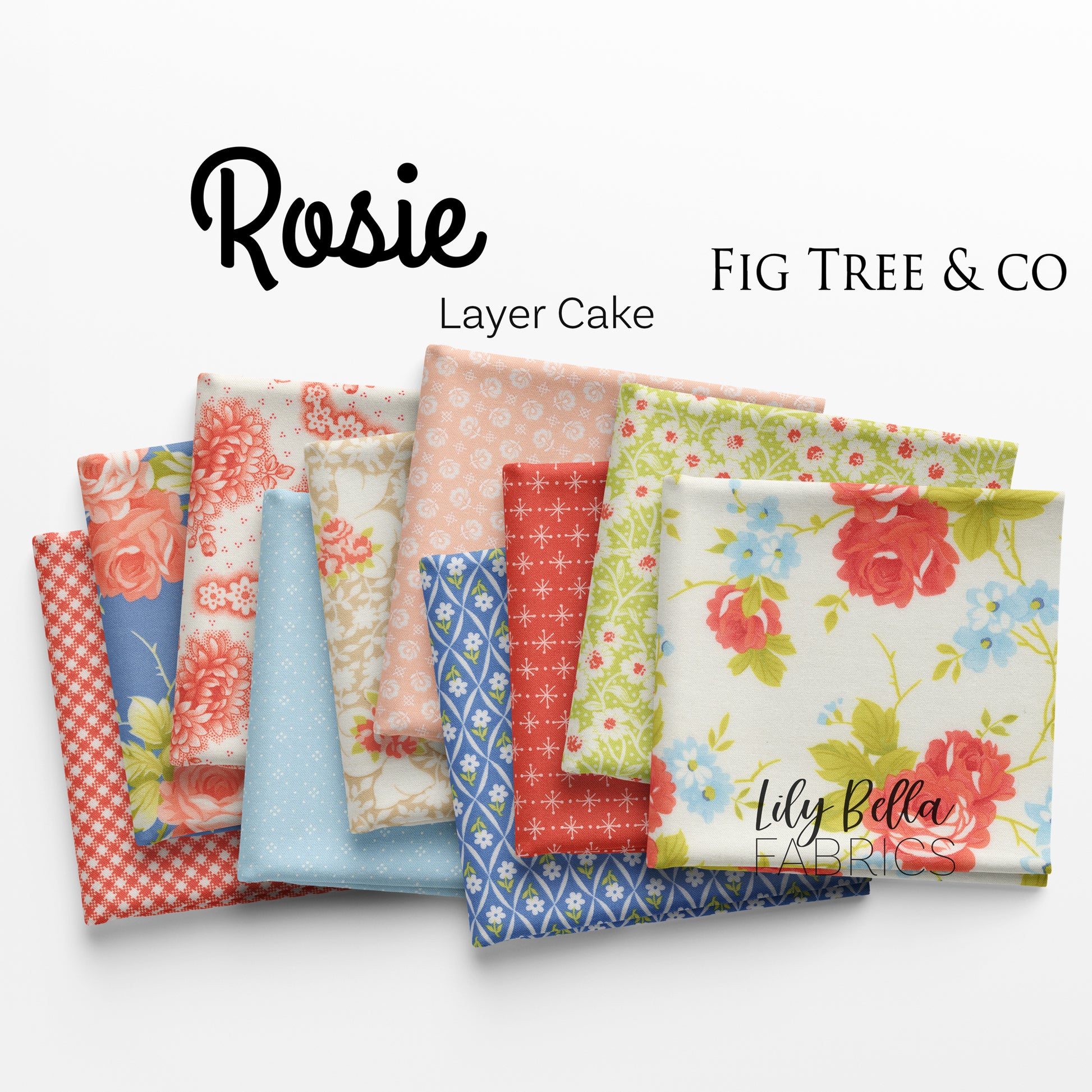 Rosie Layer Cake (42 pieces) by Fig Tree and Co. for Moda (35420LC)