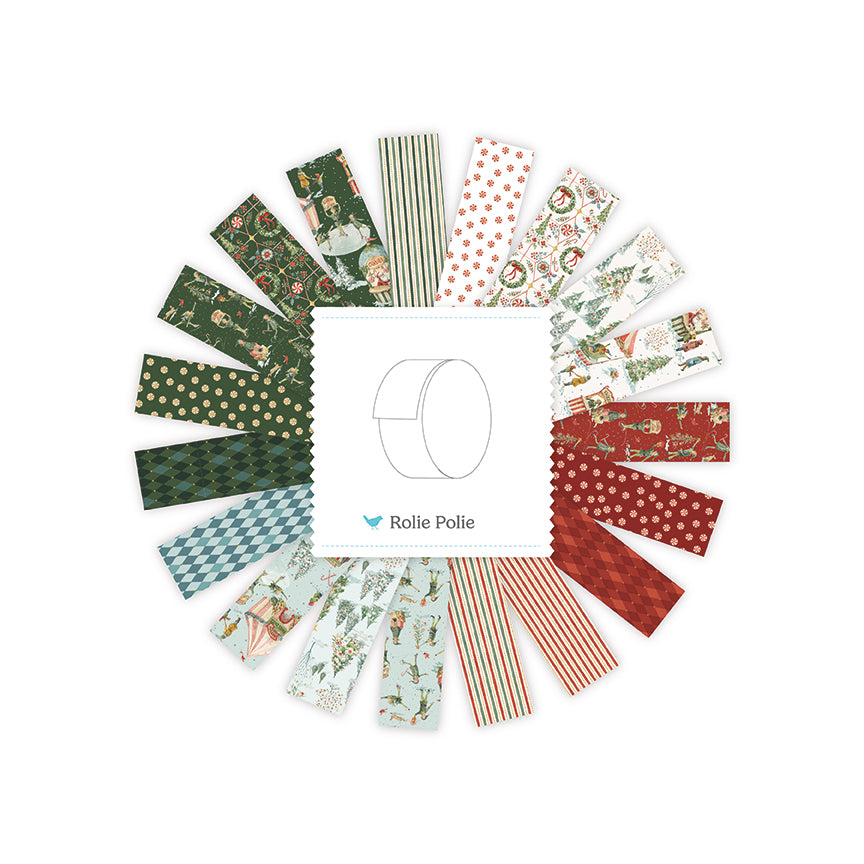 Santa's Fair Rolie Polie (40 pieces) by Lisa Audit for Riley Blake Designs (RP-19200-40)