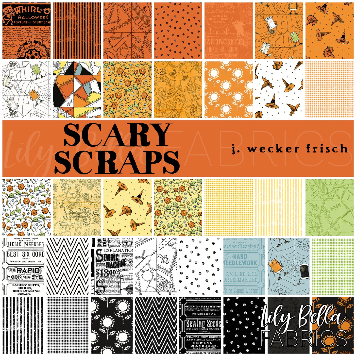 Scary Scraps Fabric Collection by J. Wecker Frisch for Riley Blake Designs at Lily Bella Fabrics