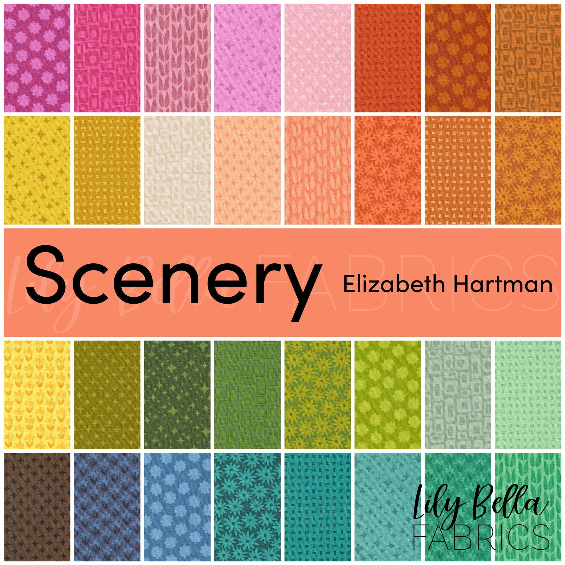 Scenery Layer Cake (42 pieces) by Elizabeth Hartman for Moda (51270LC)