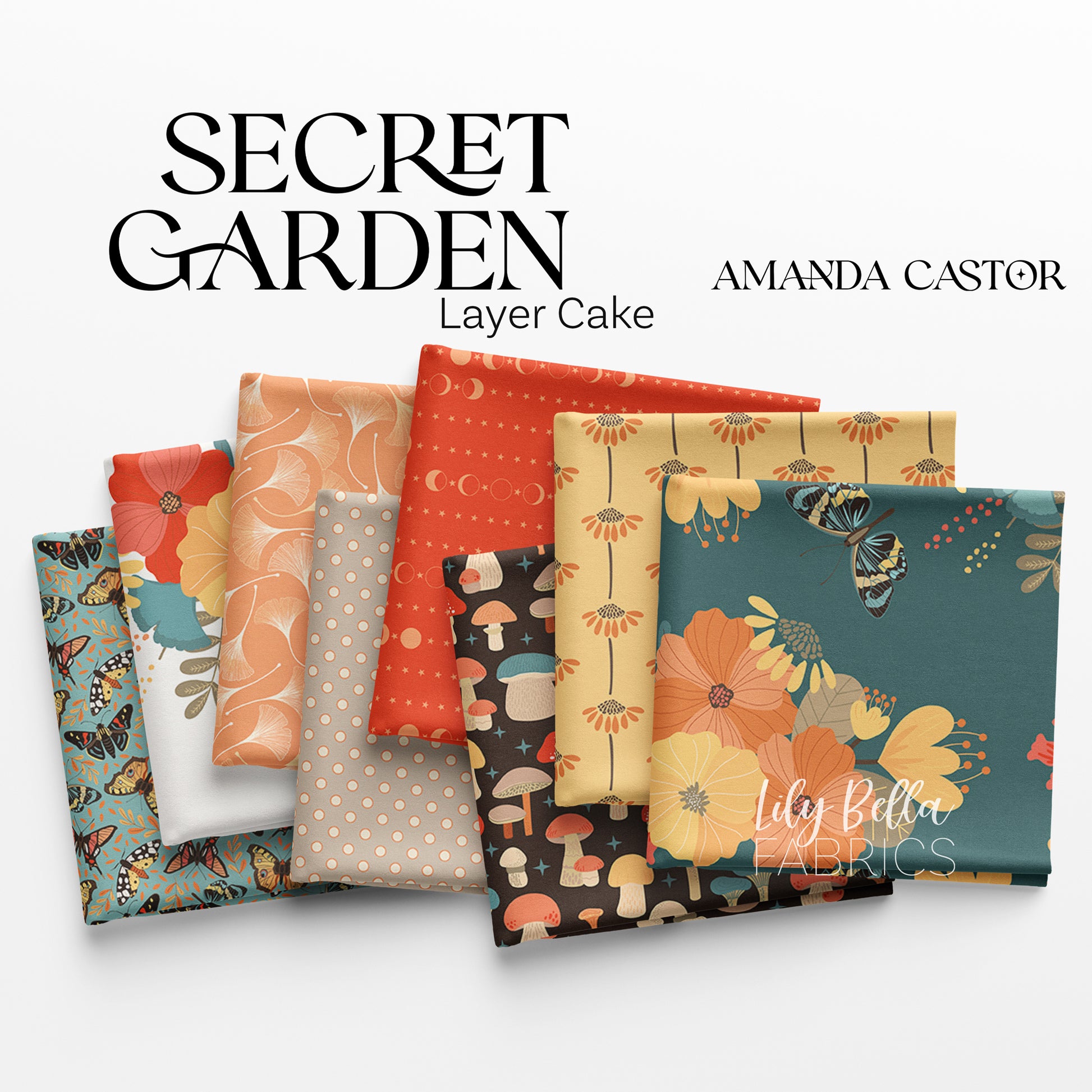 Secret Garden 10 Inch Stacker (42 pieces) by Amanda Castor for Riley Blake Designs (10-18040-42)