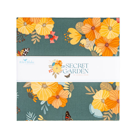 Secret Garden 10 Inch Stacker (42 pieces) by Amanda Castor for Riley Blake Designs (10-18040-42)