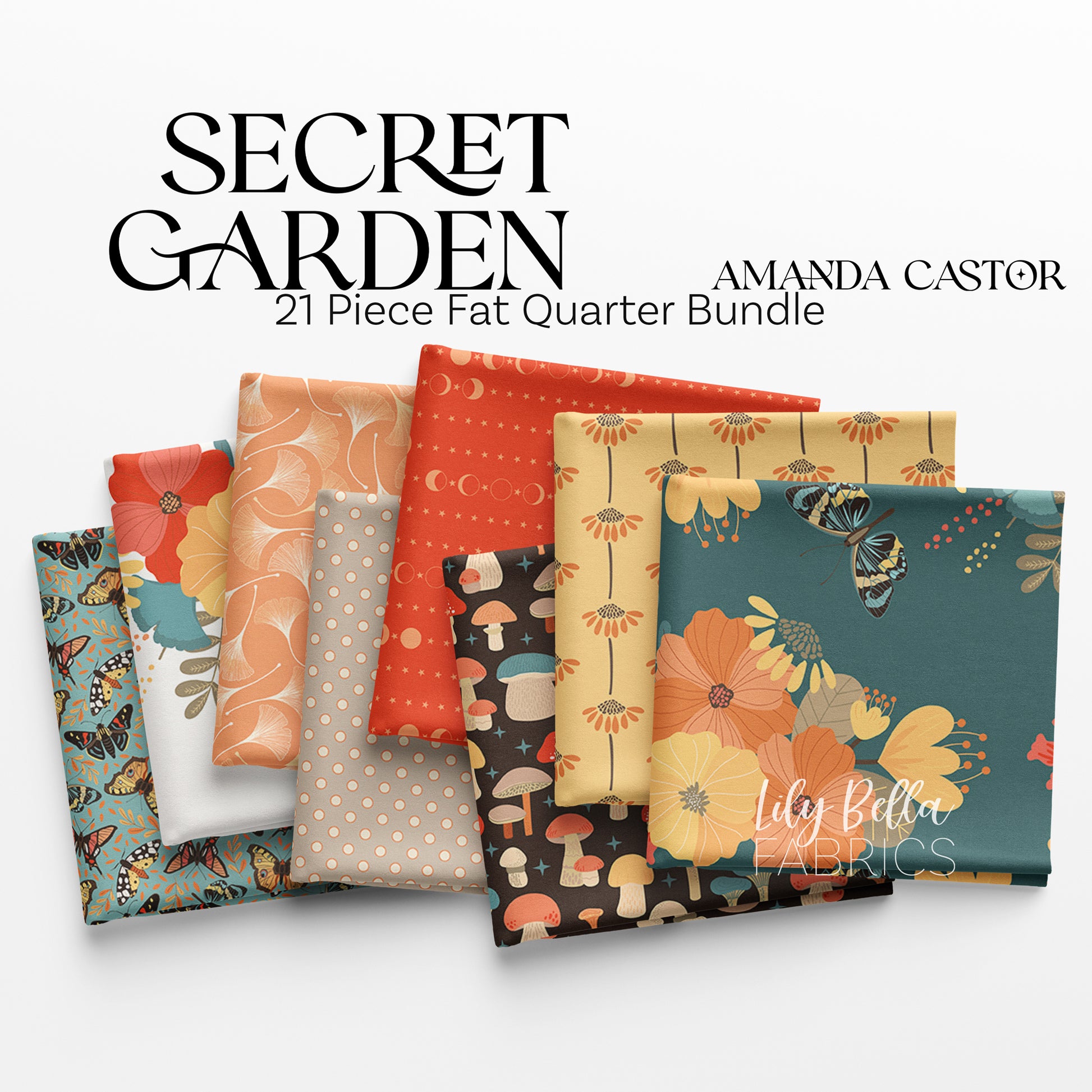 Secret Garden Fat Quarter Bundle (40 pieces) by Amanda Castor for Riley Blake Designs (FQ-18040-21)