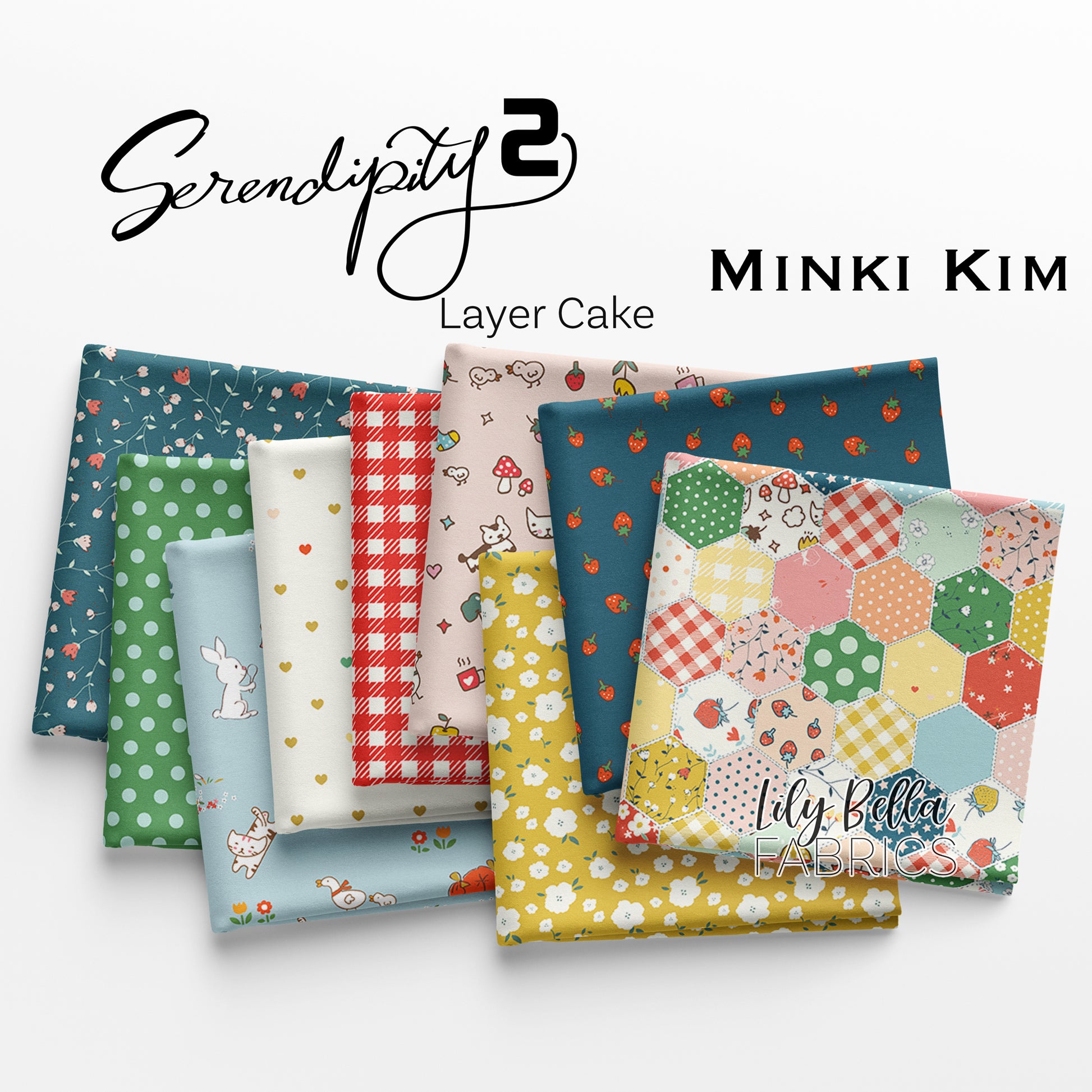 Serendipity 2 10 Inch Stacker (42 pieces) by Minki Kim for Riley Blake Designs (10-17300-42)