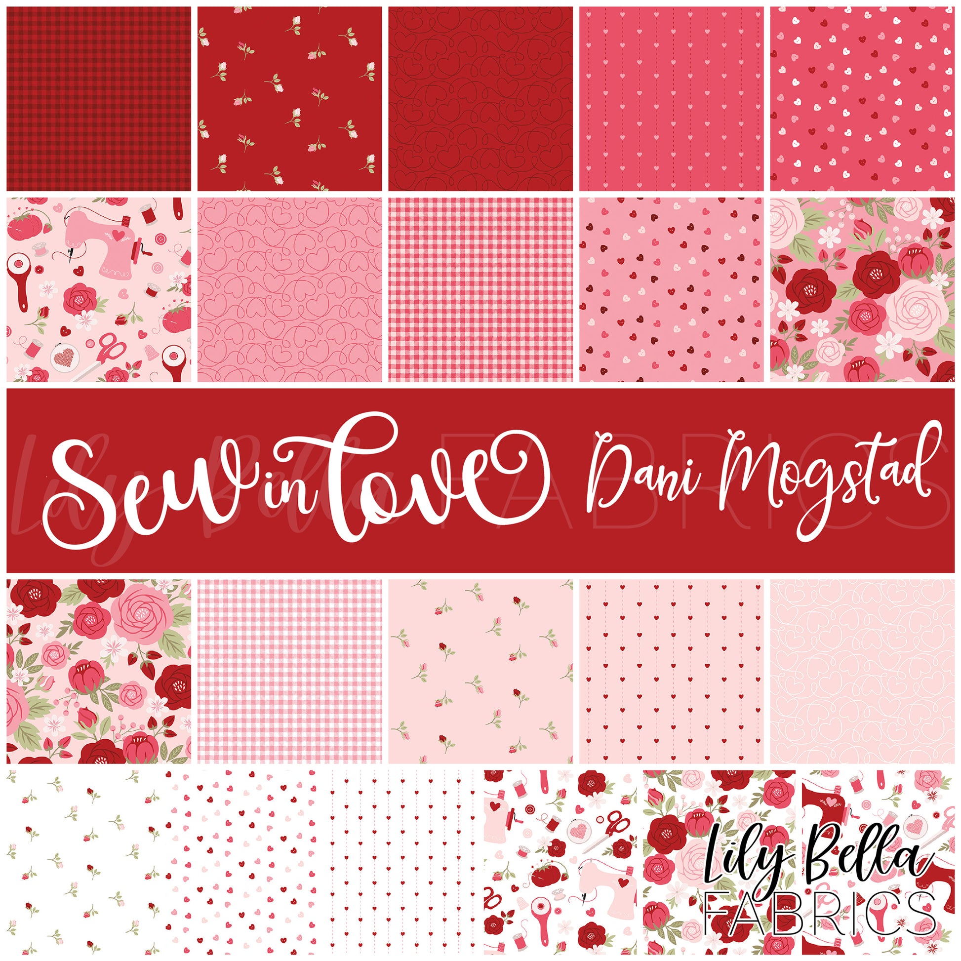 Sew in Love Fat Quarter Bundle (21 pieces) by Dani Mogstad for Riley Blake Designs (FQ-16900-21)