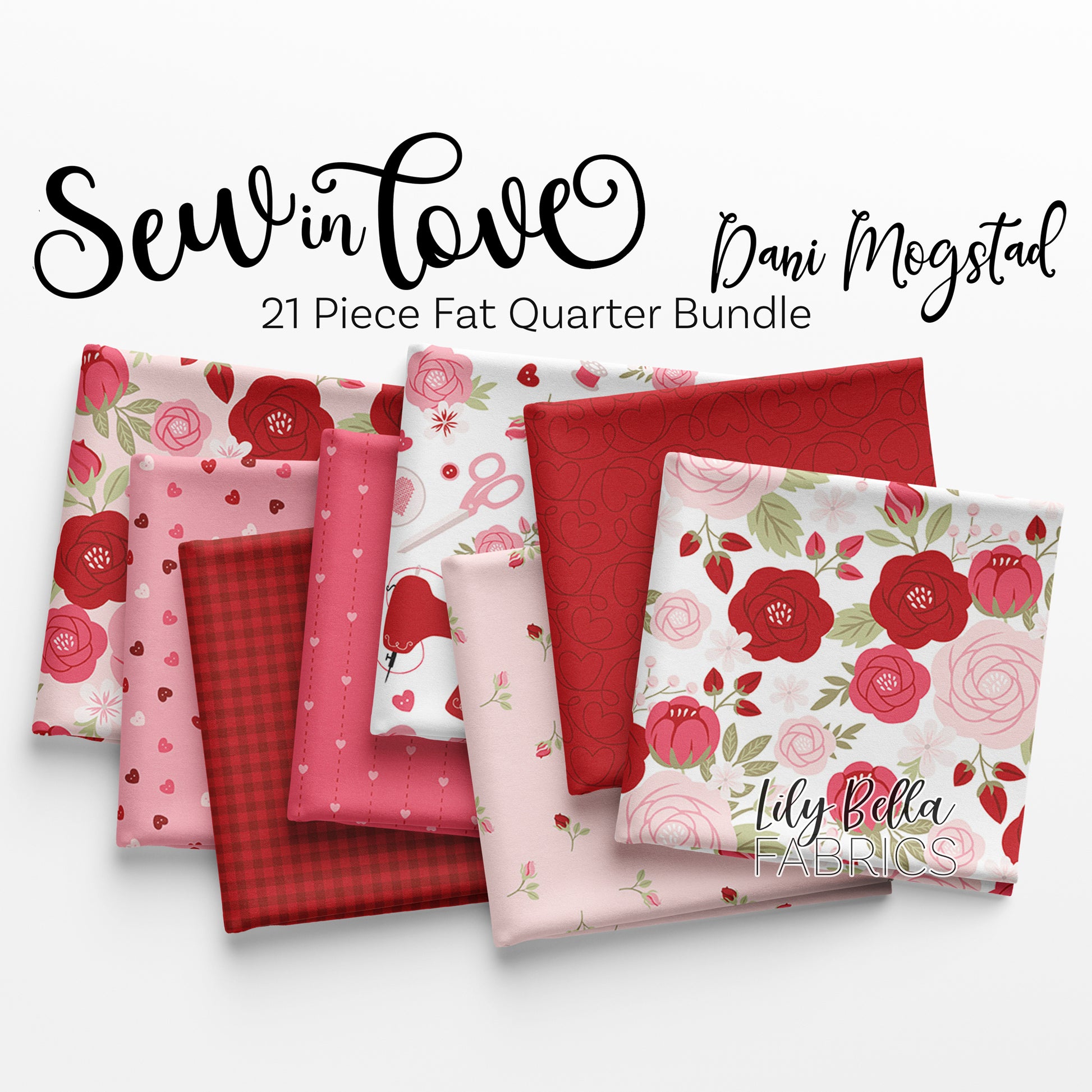 Sew in Love Fat Quarter Bundle (21 pieces) by Dani Mogstad for Riley Blake Designs (FQ-16900-21)