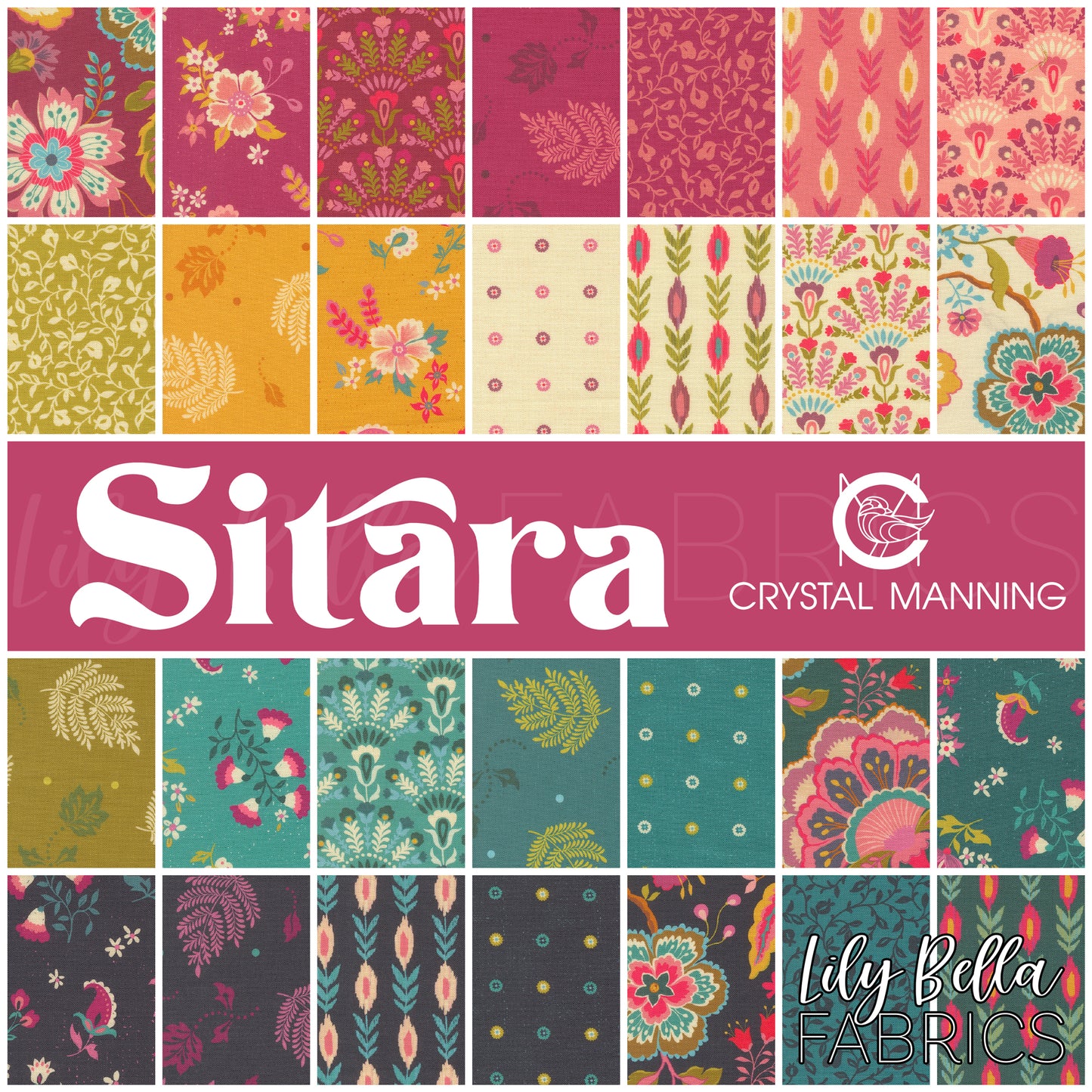 Sitara Fabric Collection by Crystal Manning for Moda at Lily Bella Fabrics