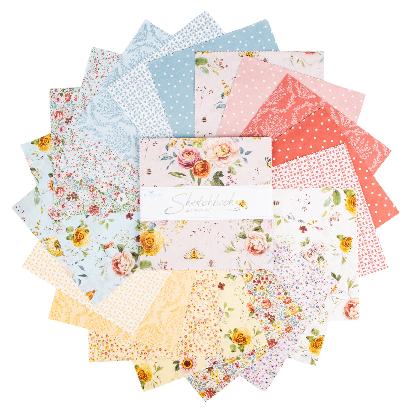 Sketchbook 10 Inch Stacker (42 pieces) by Lisa Audit for Riley Blake Designs (10-17520-42)