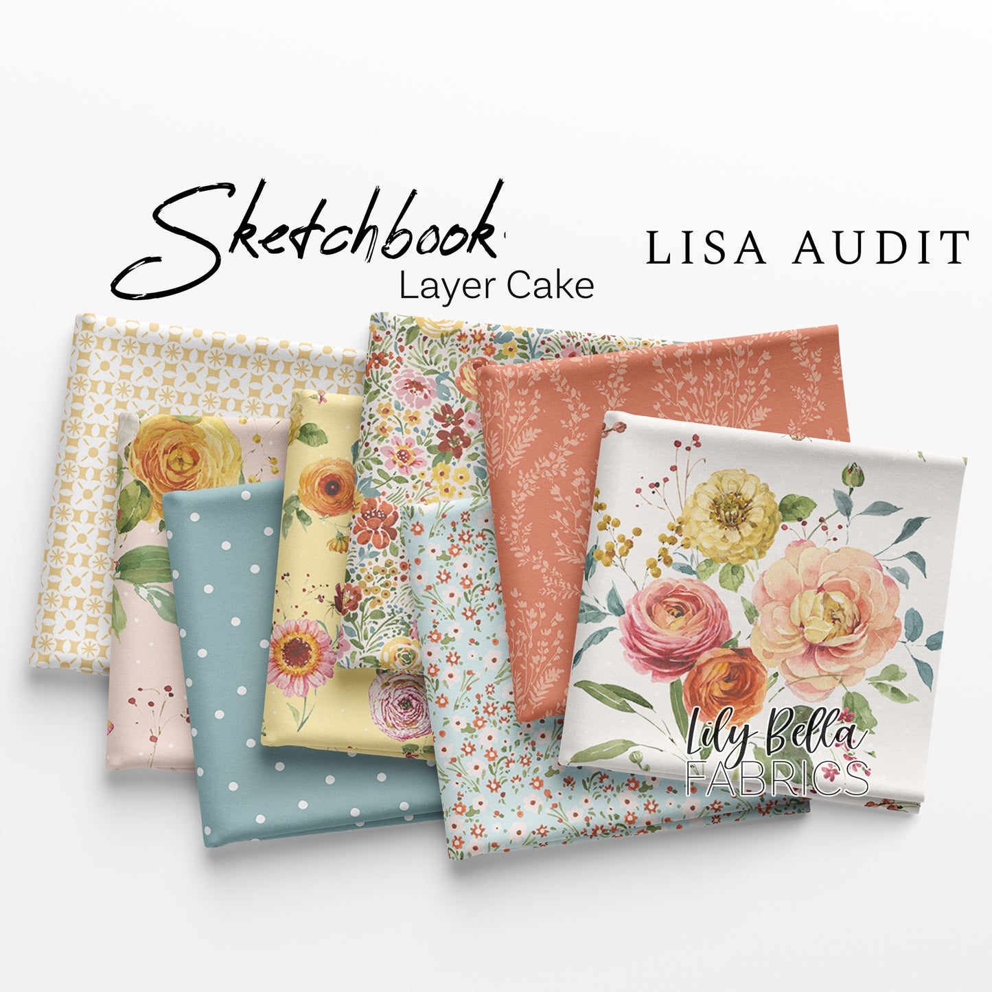 Sketchbook 10 Inch Stacker (42 pieces) by Lisa Audit for Riley Blake Designs (10-17520-42)