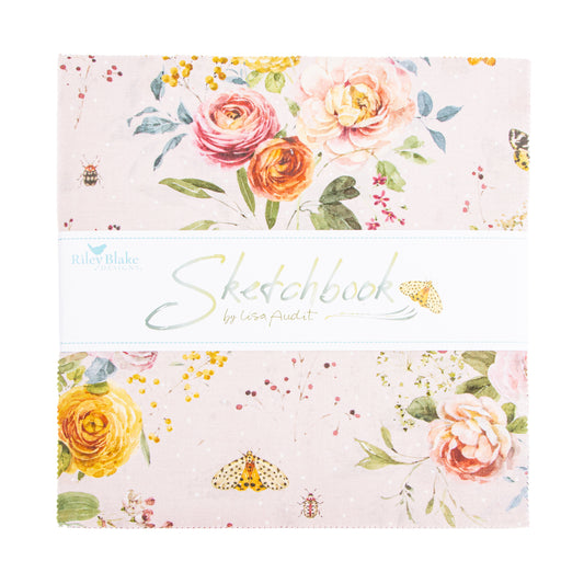 Sketchbook 10 Inch Stacker (42 pieces) by Lisa Audit for Riley Blake Designs (10-17520-42)