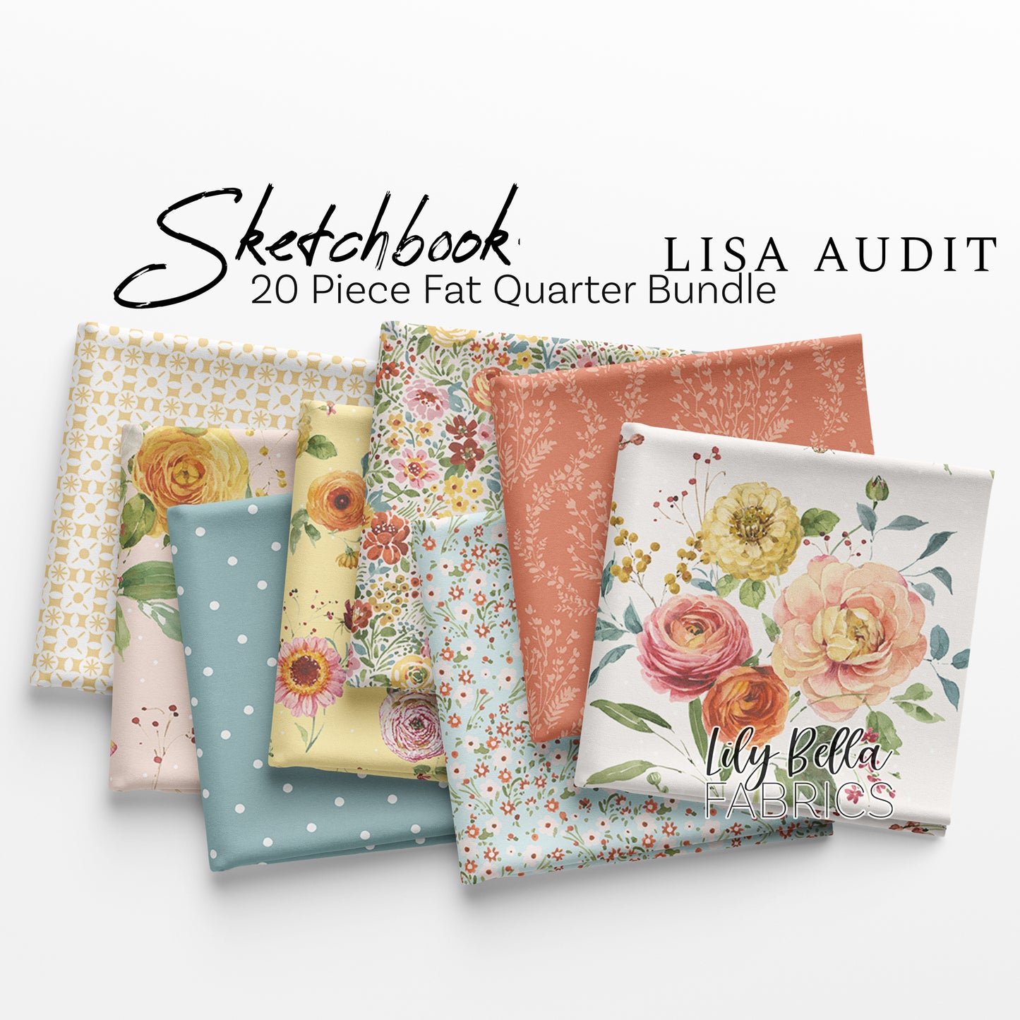 Sketchbook Fat Quarter Bundle (20 pieces) by Lisa Audit for Riley Blake Designs (FQ-17520-20)