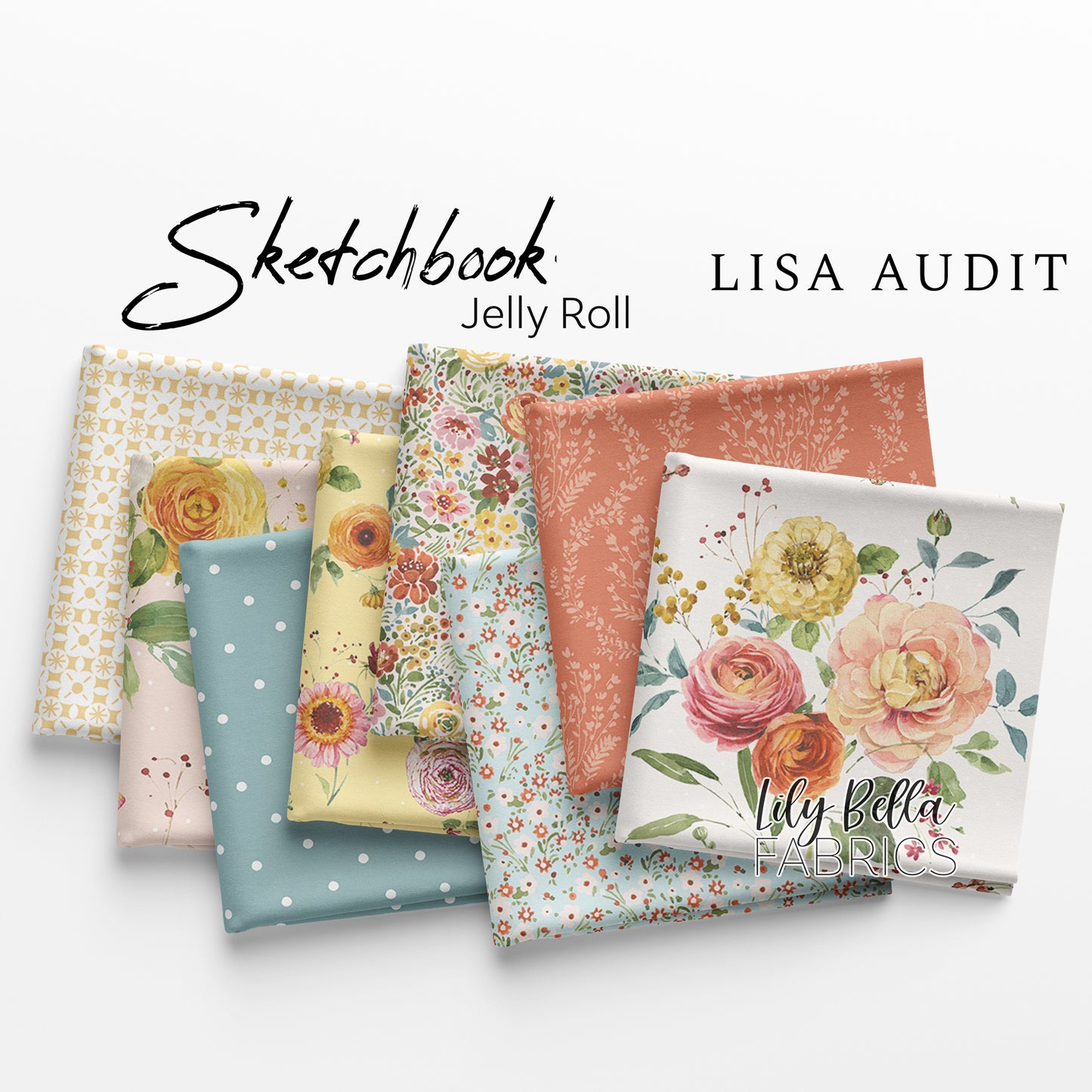 Sketchbook Rolie Polie (40 pieces) by Lisa Audit for Riley Blake Designs (RP-17520-40)