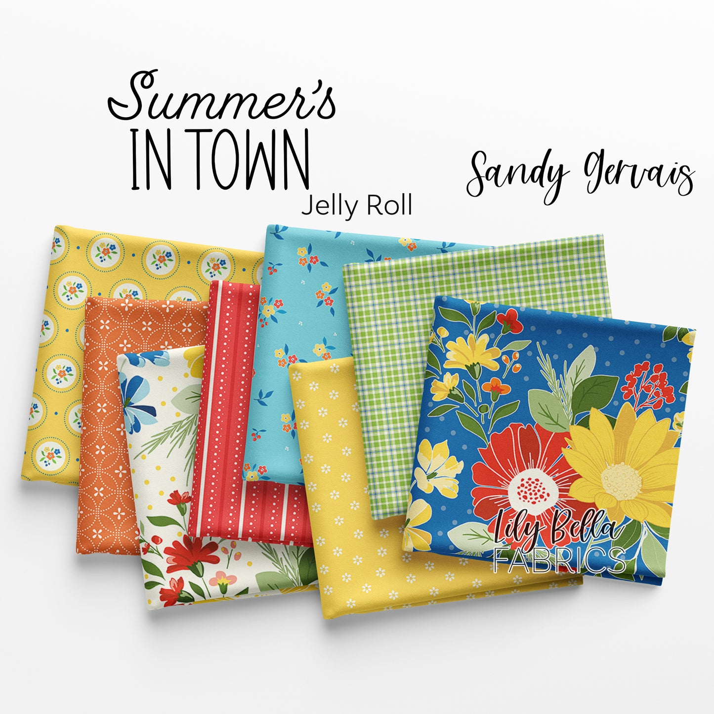 Summer's in Town Rolie Polie (40 pieces) by Sandy Gervais for Riley Blake Designs (RP-17530-40)