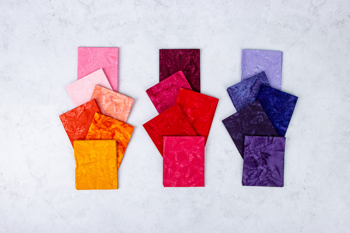 Sunset Sorbet Expressions Batiks Hand-Dyes Fat Quarter Bundle (16 pieces) by Riley Blake Designs (FQ-21003-16)