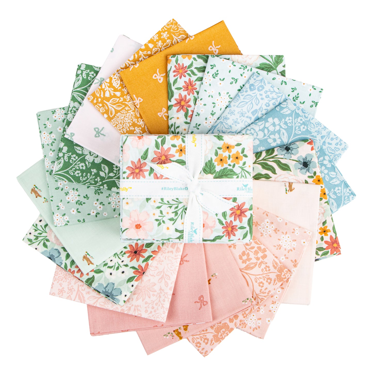 Sweet Cotton Tales Fat Quarter Bundle (18 pieces) by Cayla Naylor Design for Riley Blake Designs (FQ-17310-18)
