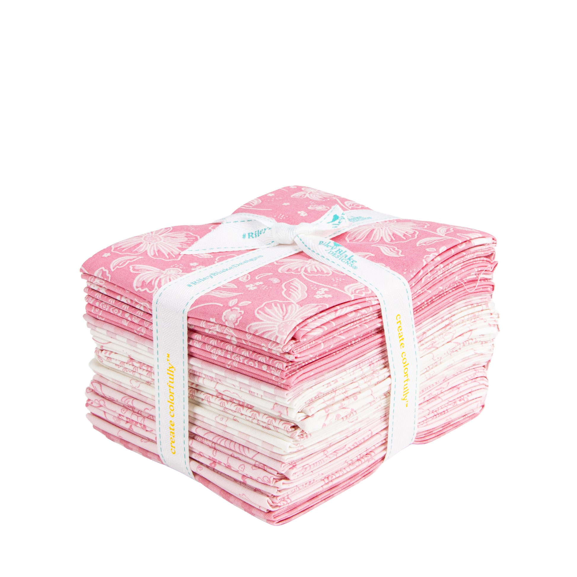 Sweet Pink Fat Quarter Bundle (18 pieces) by My Mind's Eye for Riley Blake Designs (FQ-17410-18)