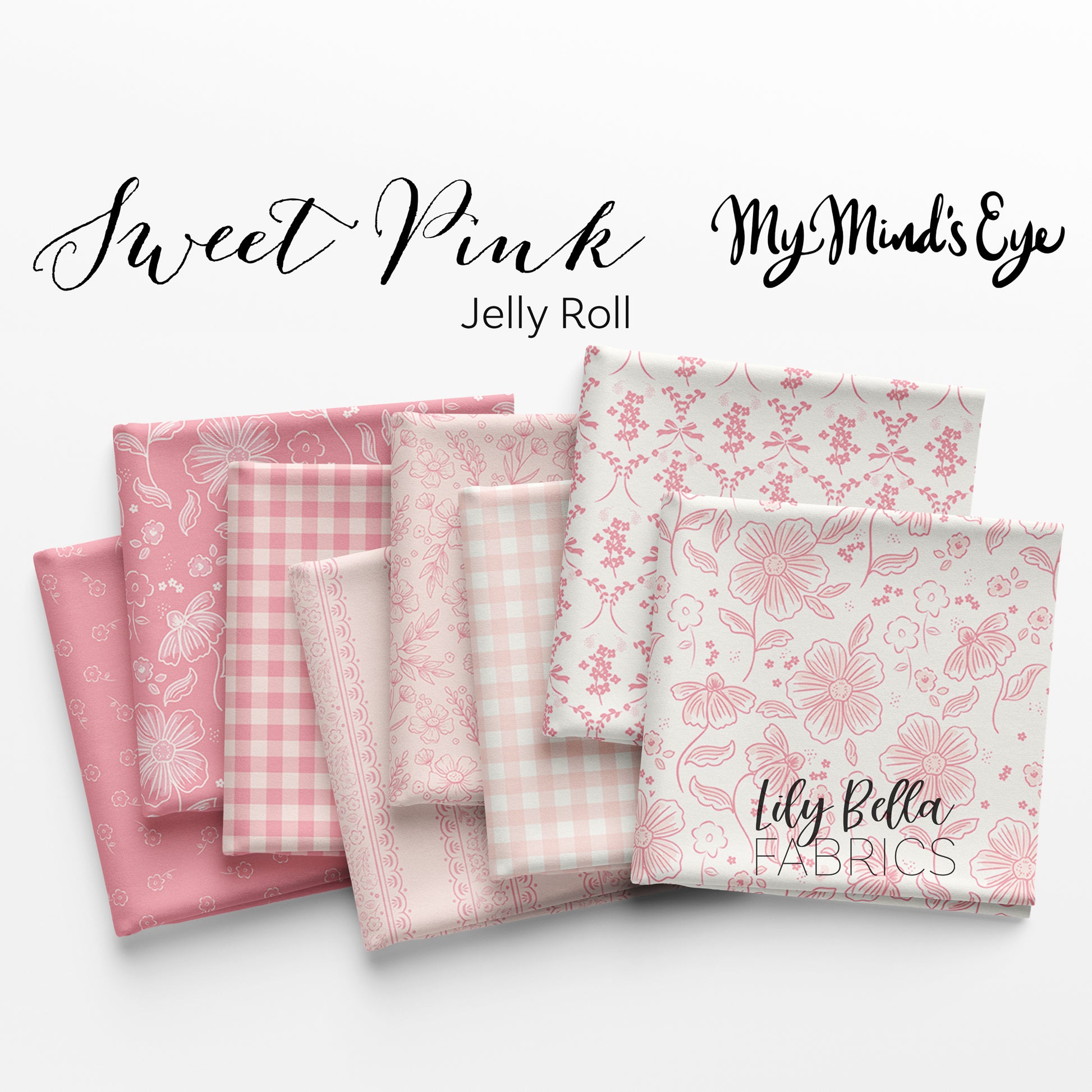 Sweet Pink Rolie Polie (40 pieces) by My Mind's Eye for Riley Blake Designs (RP-17410-40)