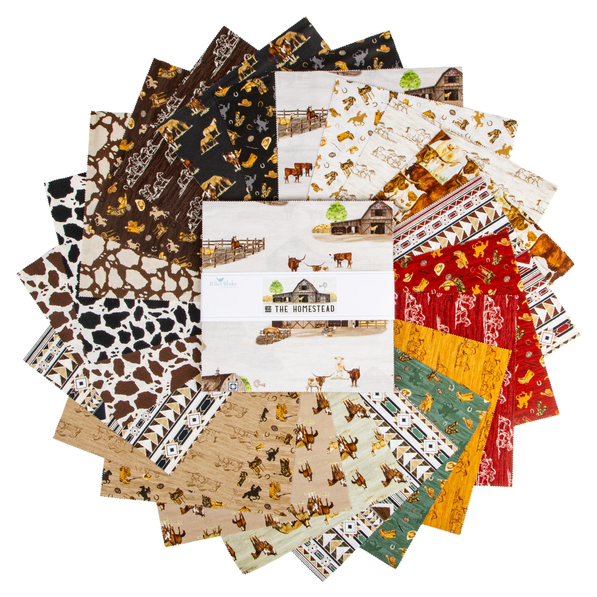 The Homestead 10 Inch Stacker (42 pieces) by Tara Reed for Riley Blake Designs (10-18230-42)