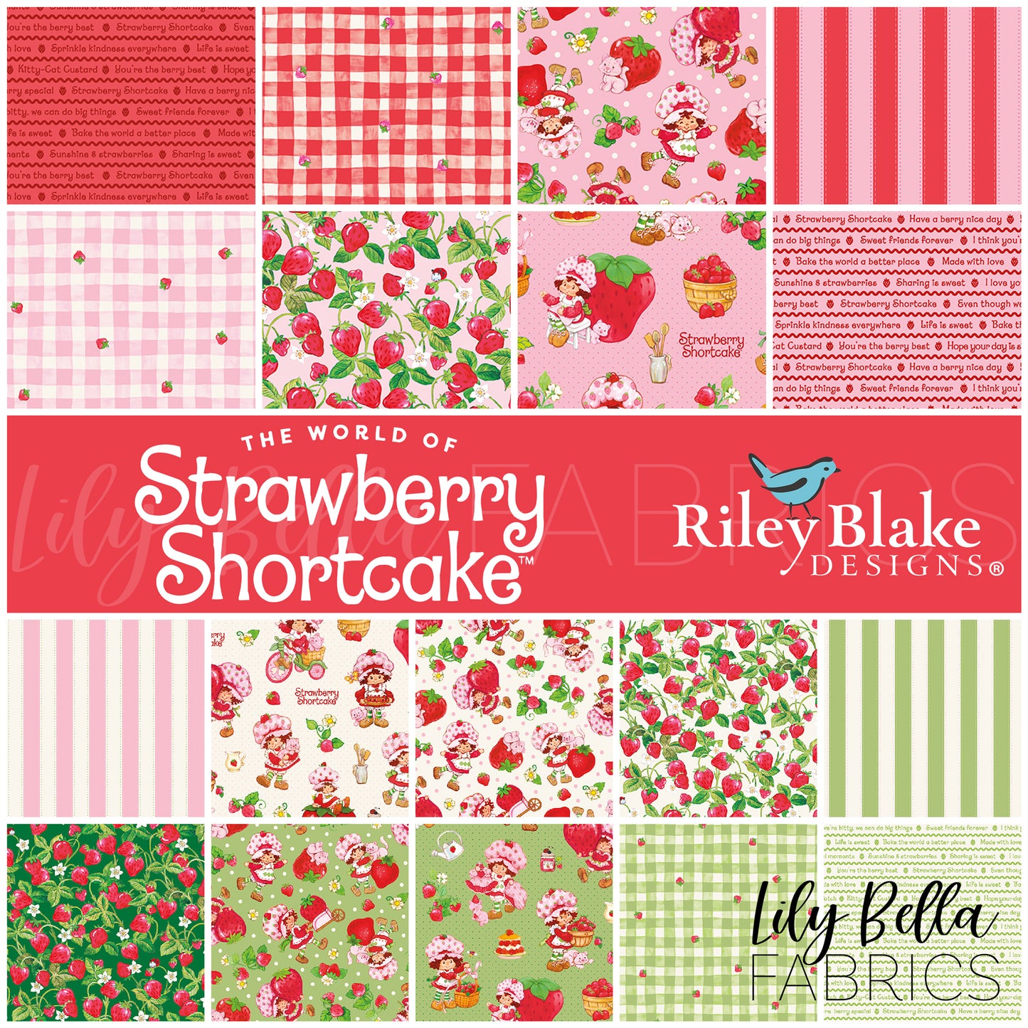 The World of Strawberry Shortcake™ Fabric Collection by Riley Blake Designs at Lily Bella Fabrics