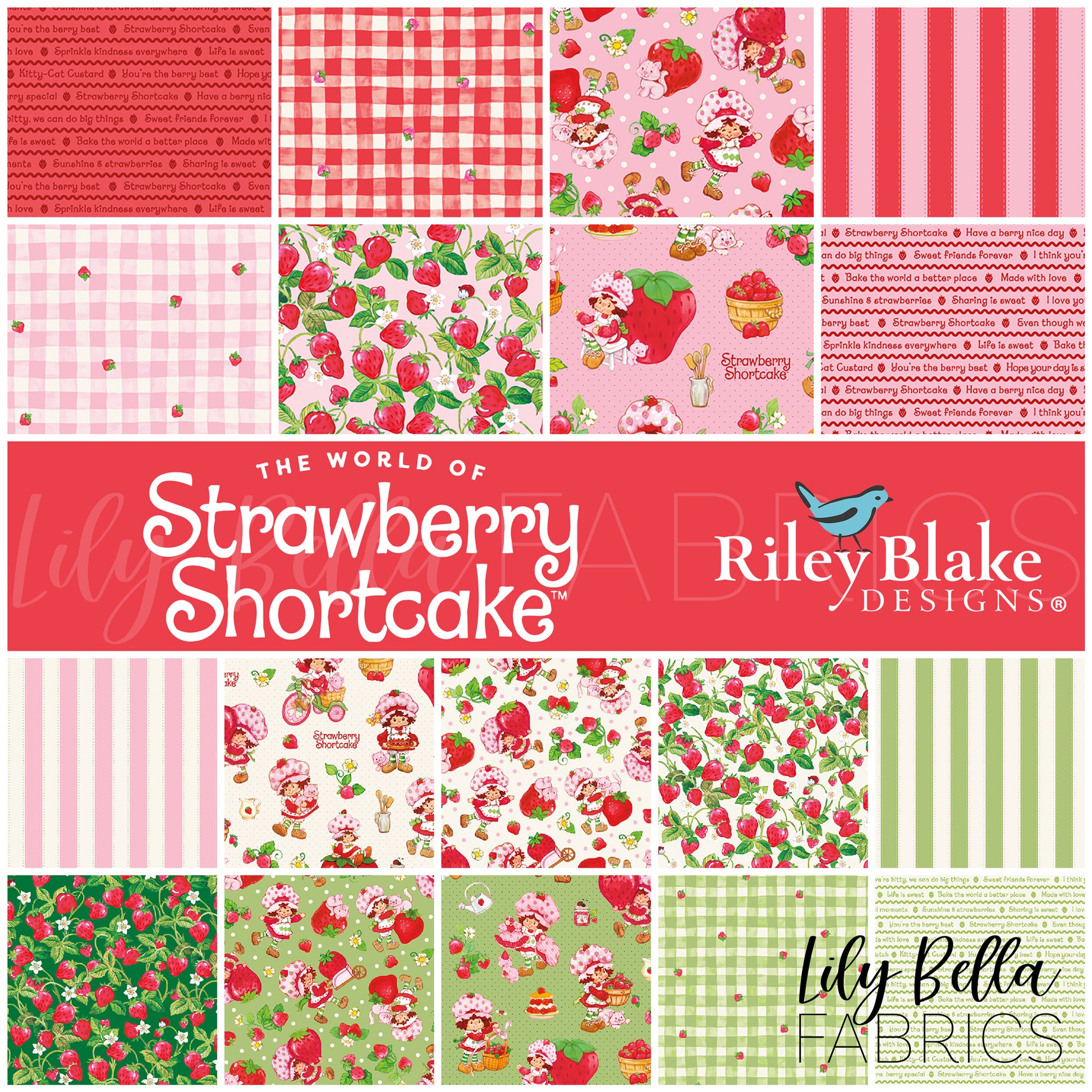 The World of Strawberry Shortcake™ Fabric Collection by Riley Blake Designs at Lily Bella Fabrics