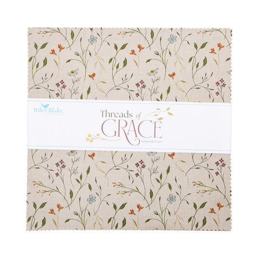 Threads of Grace 10 Inch Stacker (42 pieces) by Kassidy Grace for Riley Blake Designs (10-16820-42)