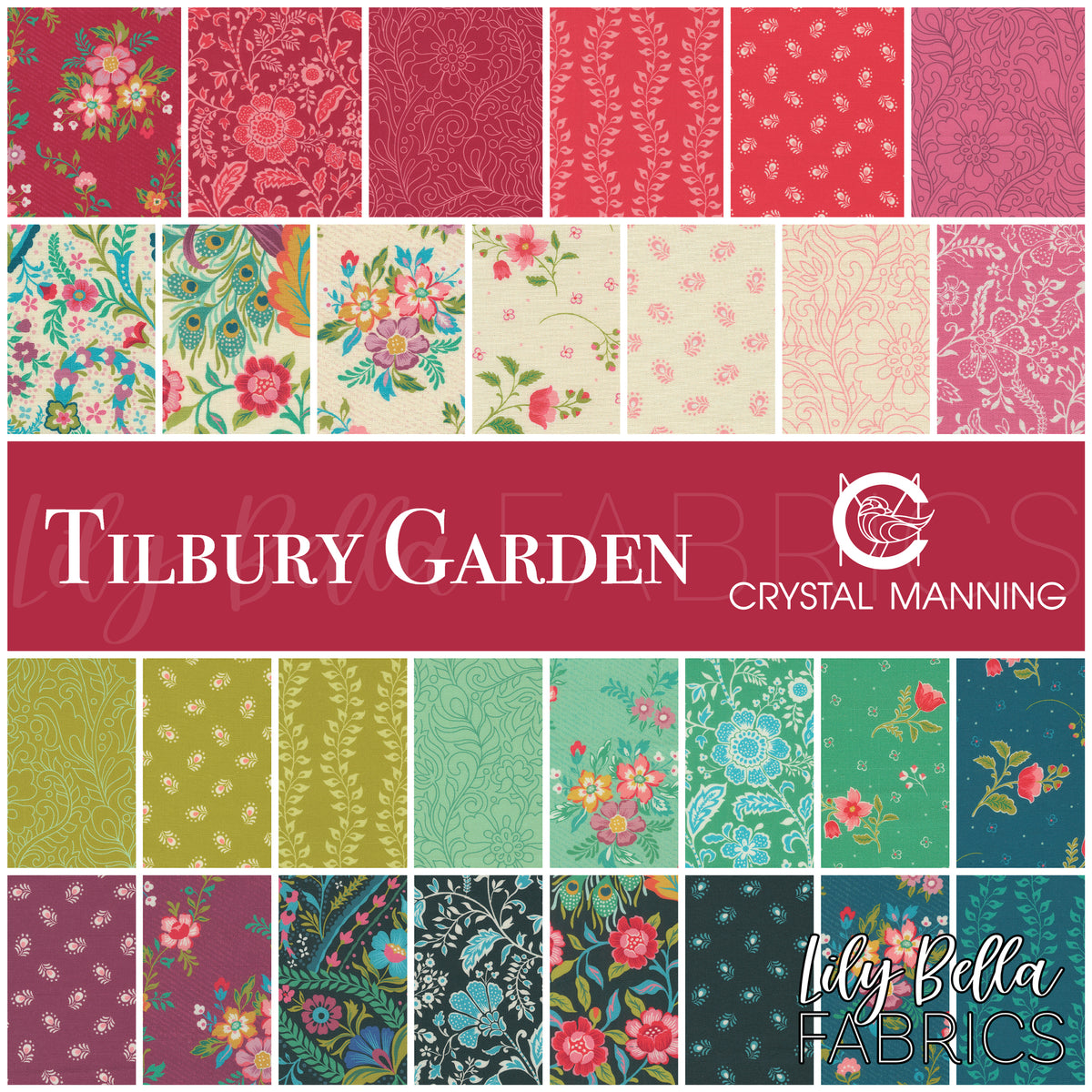 Tilbury Garden Fabric Collection by Crystal Manning for Moda at Lily Bella Fabrics
