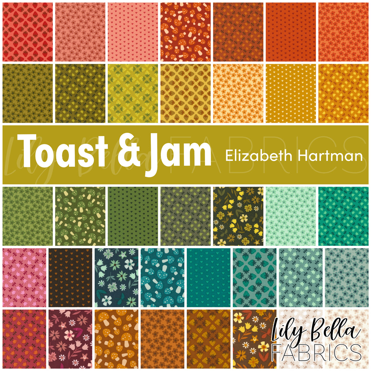 Toast and Jam Fabric Collection by Elizabeth Hartman for Moda at Lily Bella Fabrics