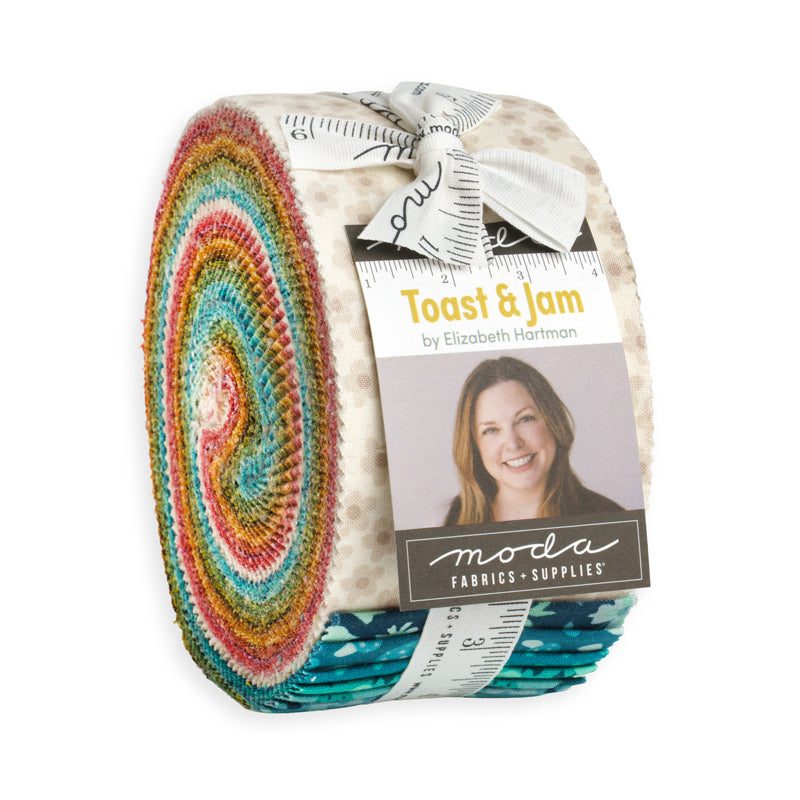 Toast and Jam Jelly Roll (40 pieces) by Elizabeth Hartman for Moda (51290JR)