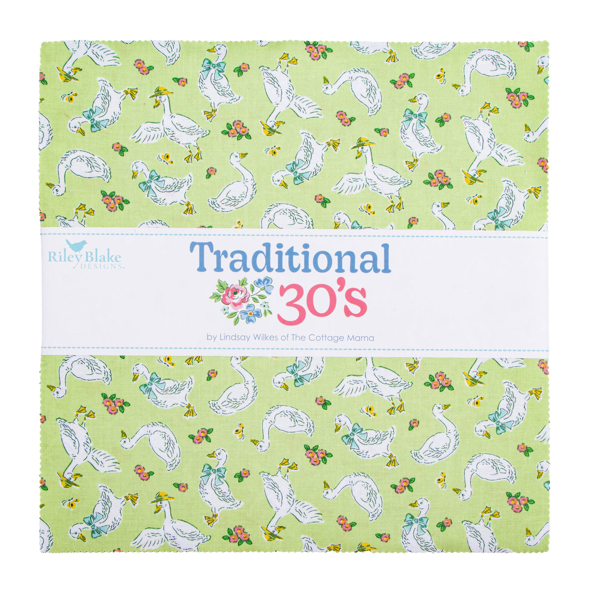 Traditional 30's 10-Inch Stacker (42 pieces) by Lindsay Wilkes for Riley Blake Designs (10-18240-42)