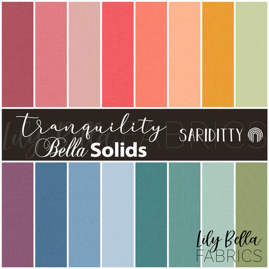Tranquility Bella Solids Layer Cake (42 pieces) by Sariditty for Moda