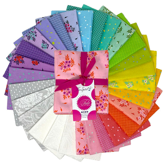 True Colors 2025 Fat Quarter Bundle (28 pieces) by Tula Pink for FreeSpirit (FB4FQTP.TRUECOLORS)