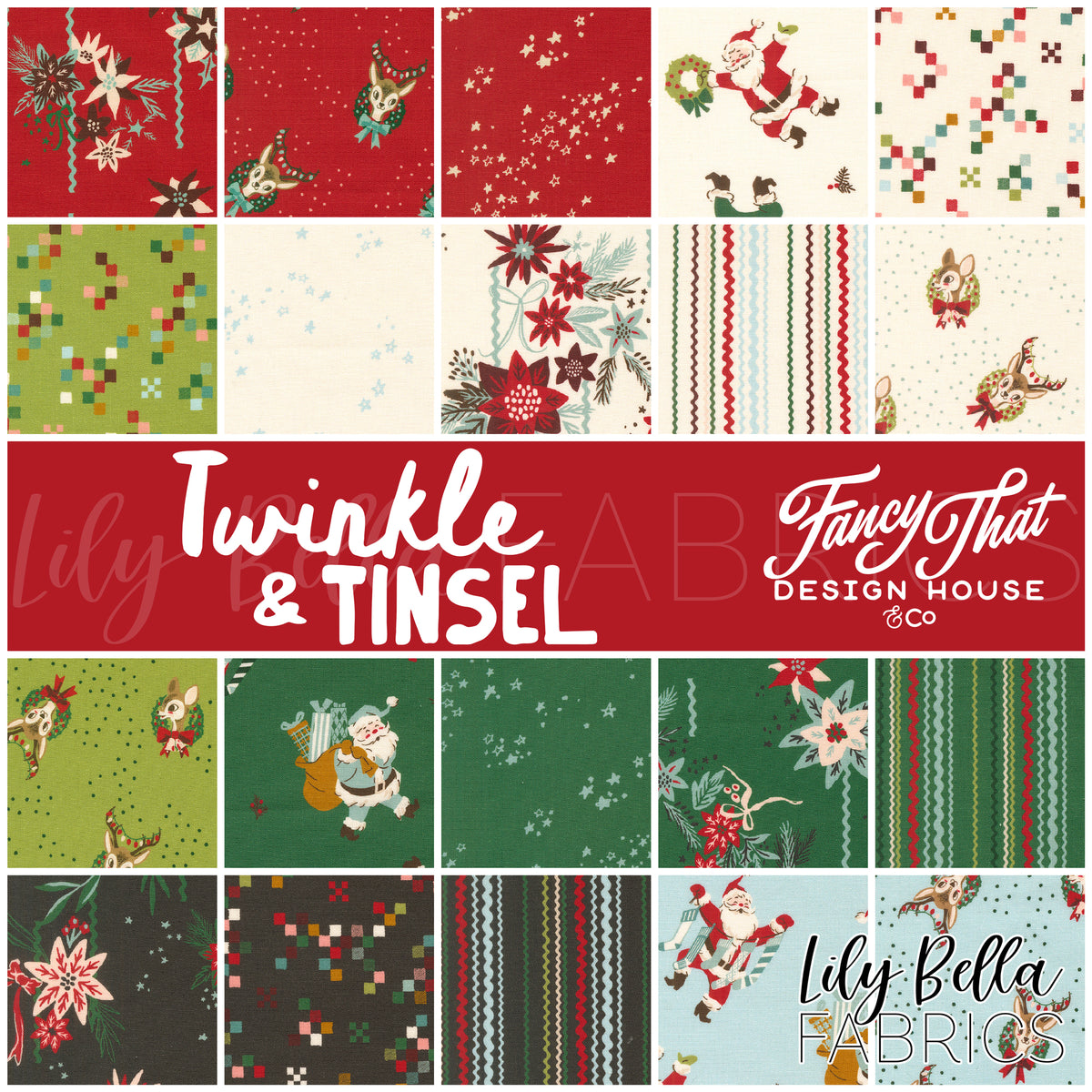 Twinkle and Tinsel Fabric Collection by Fancy That Design House and Co. for Moda at Lily Bella Fabrics