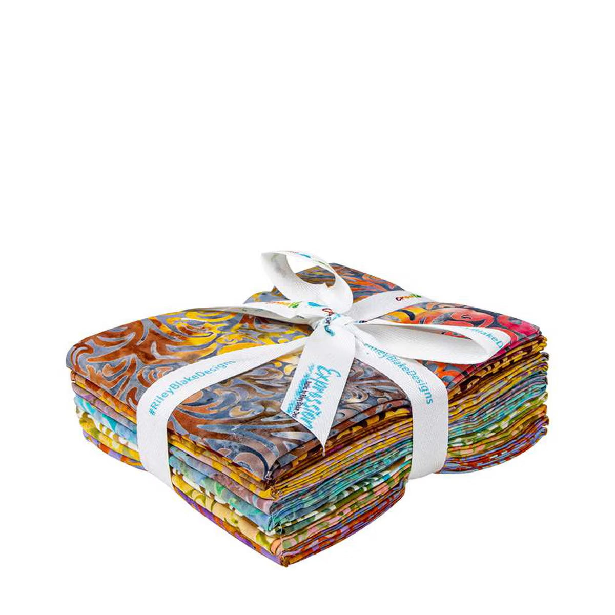 Twirl and Swirl Elementals Gentler Hues Expressions Batiks Fat Quarter Bundle (9 pieces) by Riley Blake Designs (FQ-21901A-9)