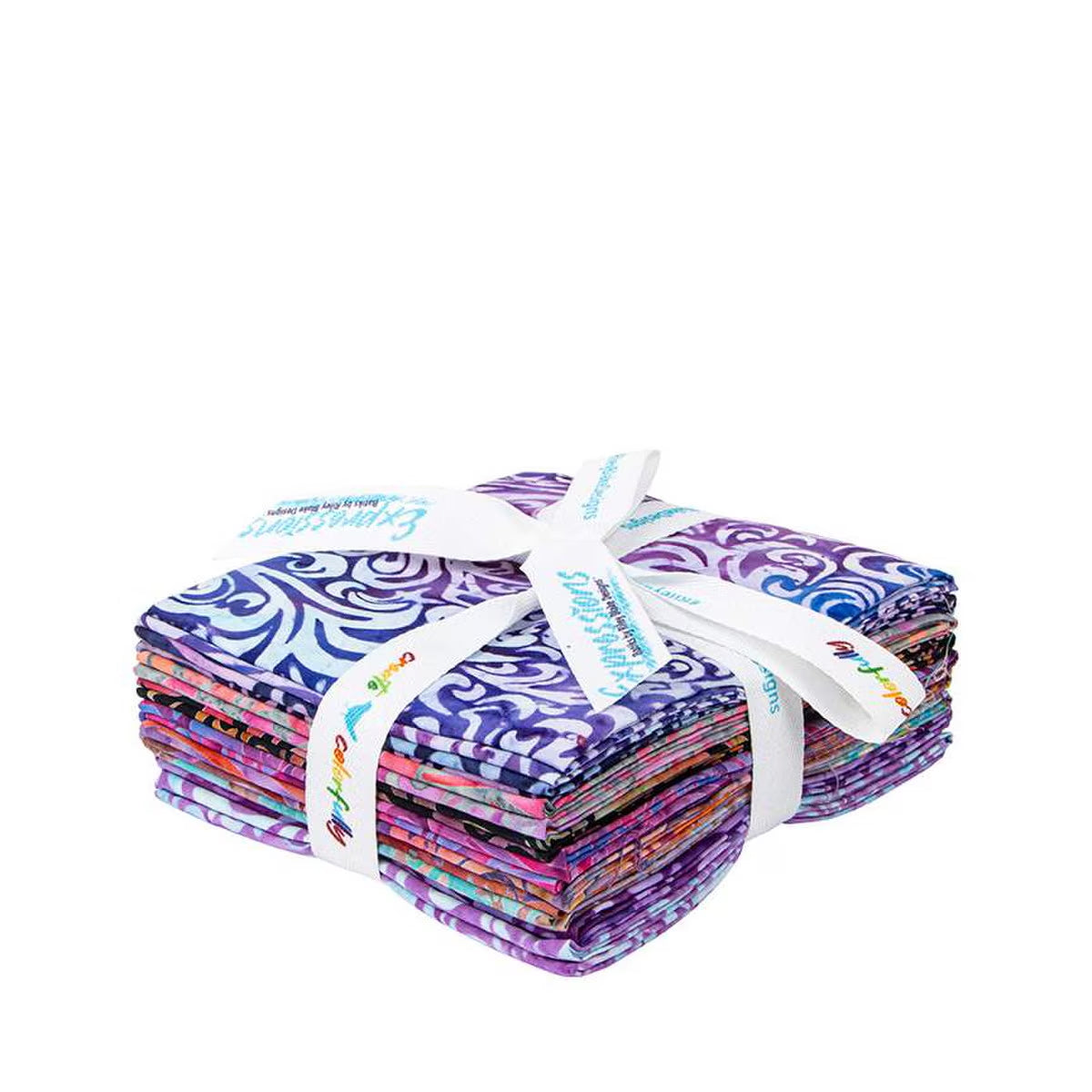 Twirl and Swirl Elementals Pinks and Purples Expressions Batiks Fat Quarter Bundle (9 pieces) by Riley Blake Designs (FQ-21901B-9)