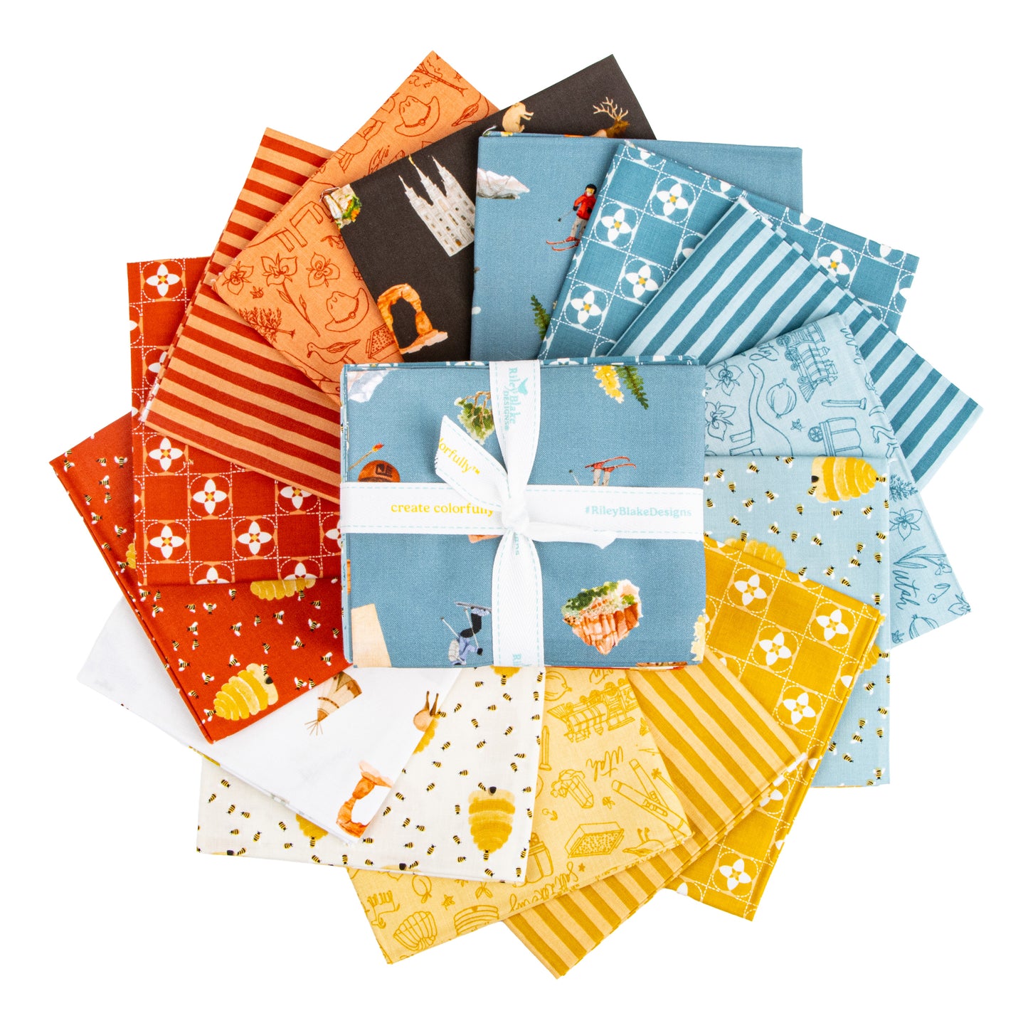 Utah Fat Quarter Bundle (15 pieces) by Kelsey Carlson for Riley Blake Designs (FQ-17020-15)