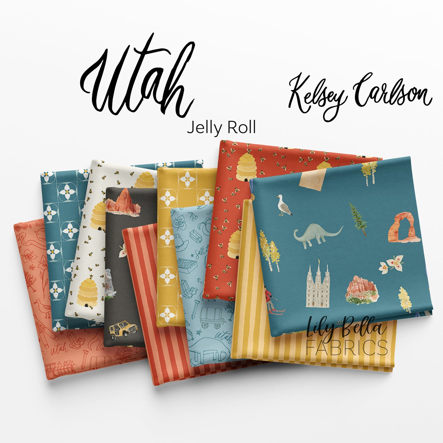 Utah Rolie Polie (40 pieces) by Kelsey Carlson for Riley Blake Designs (RP-17020-40)