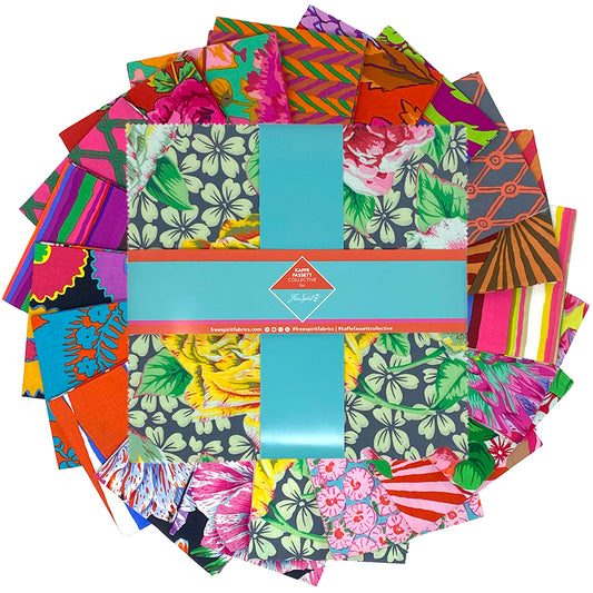 Warm - February 2026 10 Inch Charm Pack (42 pieces) by Kaffe Fassett Collective for FreeSpirit (FB610GP.FEB26WARM)