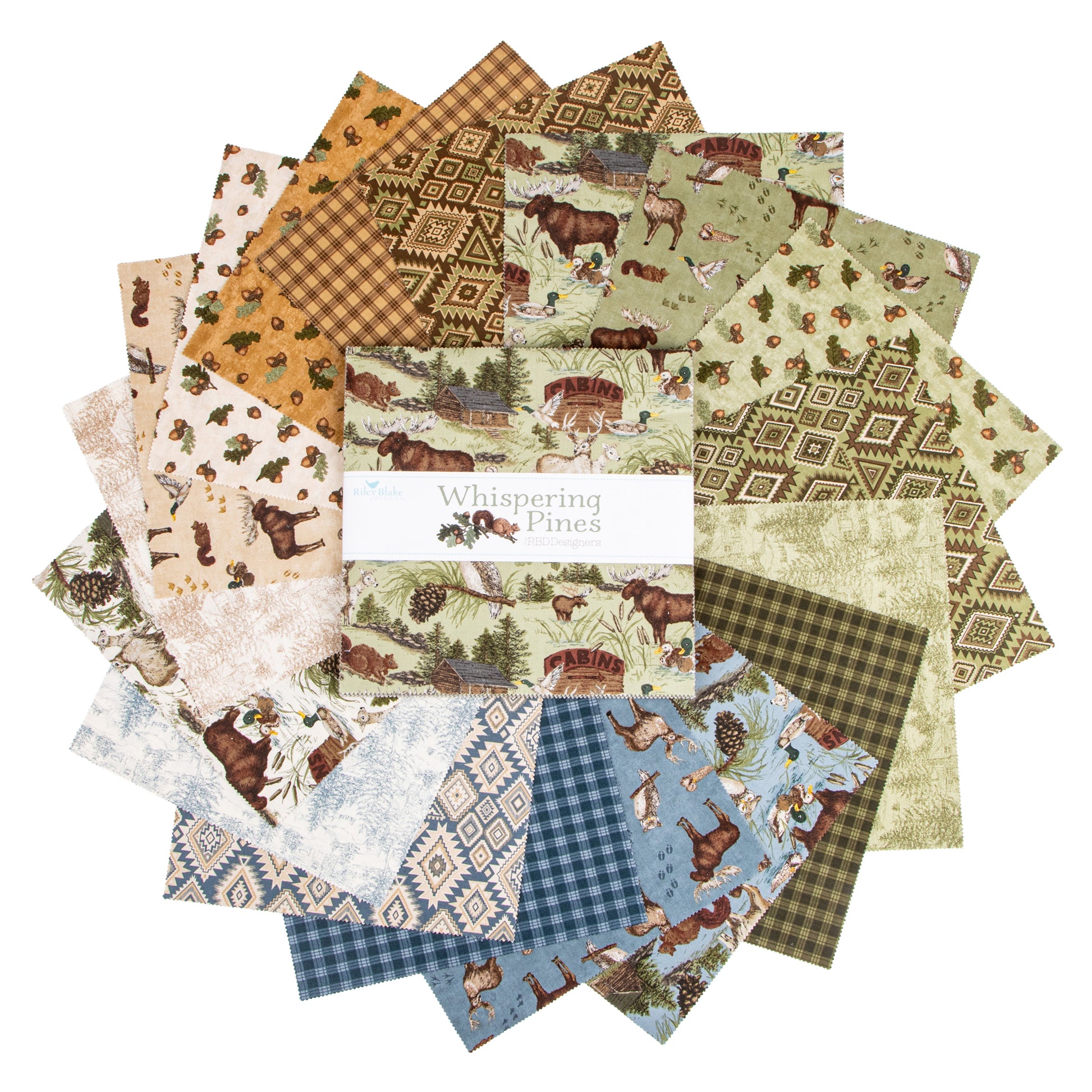 Whispering Pines 10 Inch Stacker (42 pieces) by The RBD Designers for Riley Blake Designs (10-17950-42)