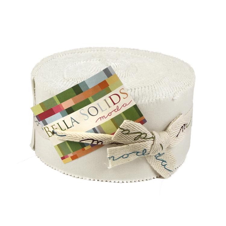 White Bella Solids Jelly Roll (40 pieces) by  for Moda (9900JR 98)