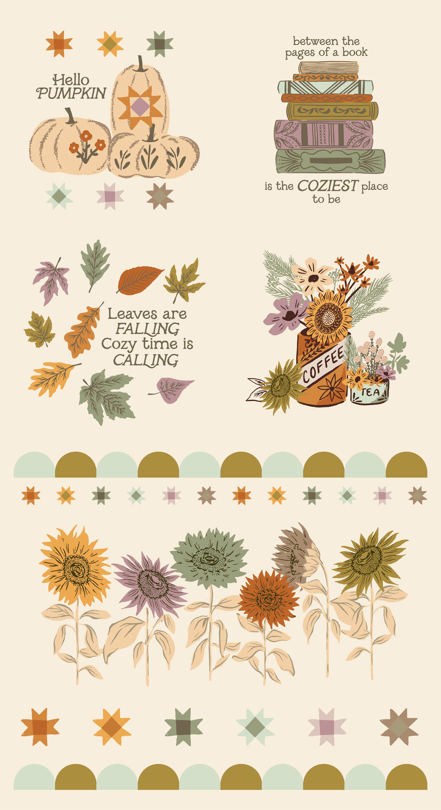 Windfall Fat Quarter Bundle Panel by Fancy That Design House and Co. for Moda (45650AB)